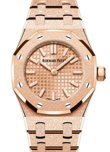 Audemars Piguet ROYAL OAK MINI FROSTED GOLD QUARTZ Ref. 67630OR.GG.1312OR.01 - WatchesOff5thWatch